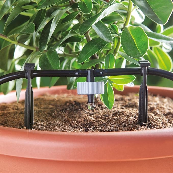 Claber Aqua Magic Solar Drip Irrigation System - Automatic Solar Watering for Up to 20 Outdoor Plants, No Faucet Required