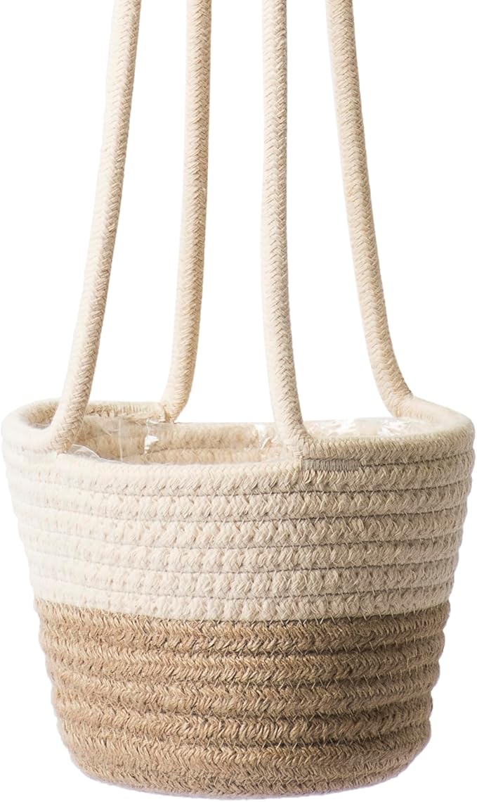 SuperMoss (54029 SoftWeave Hanging Planters for Indoor Plants 6″, Mixed Case, Set of 3, 6 inch Plant Flower Pots