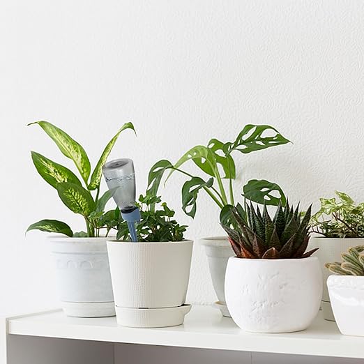 MERRYHAPY 4Pcs Self Watering Spikes Plant Watering Devices for Indoor Outdoor Garden, Automatic Drip Irrigation System with Bottles for Potted Plants and Greenhouse Use