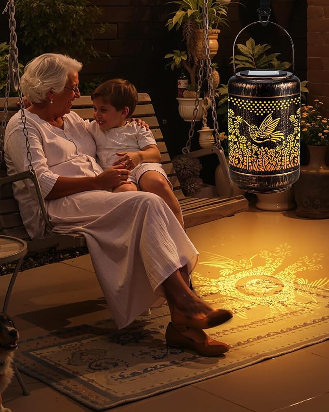 Gifts for Women Solar Lanterns Outdoor Waterproof, Inspirational Women Gifts Solar Lights Garden Decor, Gifts for Mom, Sister, Friend Hanging Light Yard Decoration Outdoor, Backyard, Patio, Porch