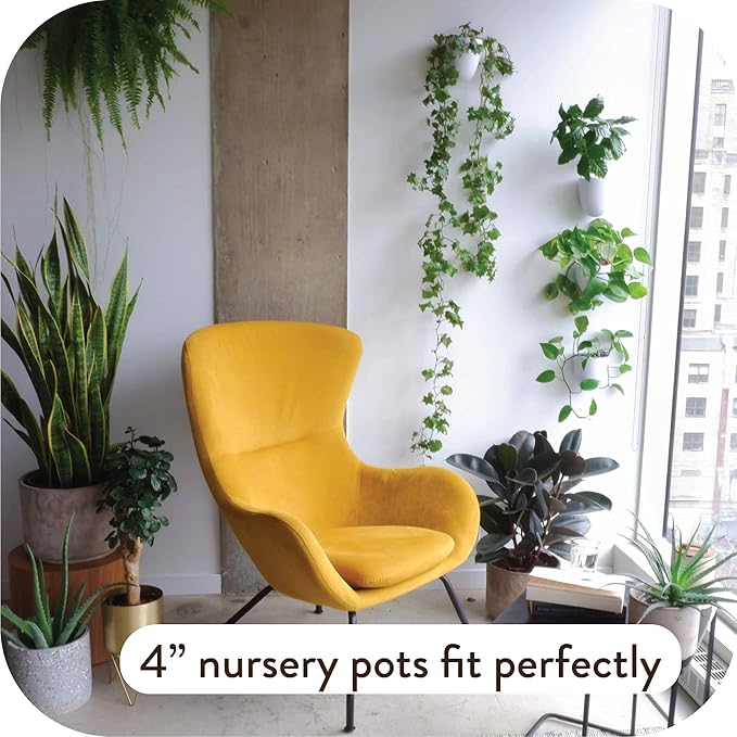 Make Good PlantPod Luxe - Self-Watering Wall Planters (Set of 6) - Easy to Water and Install - Lightweight - Design Your Own Vertical Garden - Wall Planters for Indoor Plants
