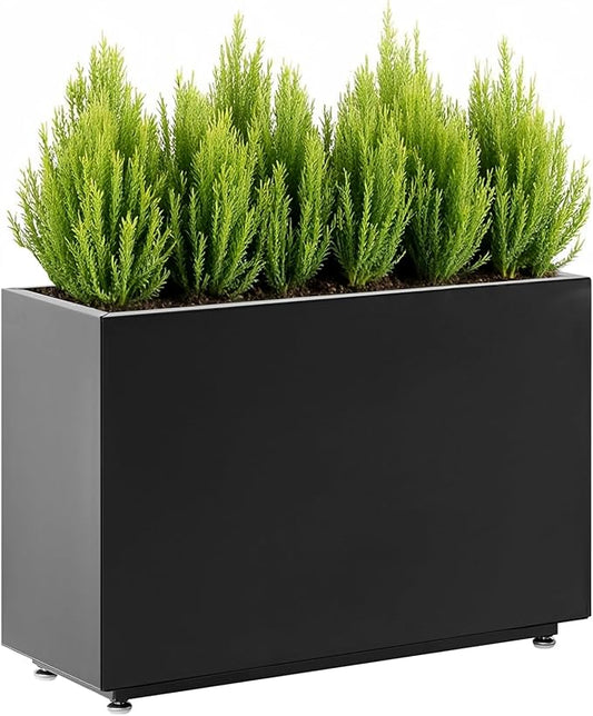 Metal Raised Garden Bed, 16Hx26Wx10D Planter Box for Plants, Vegetables & Vines, Features Drainage Holes, Black