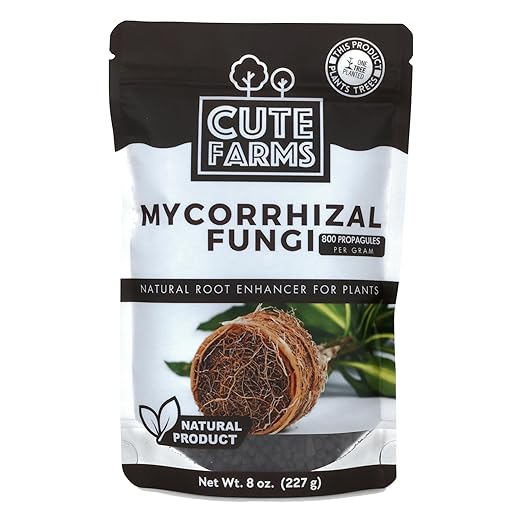 Mycorrhizal Fungi - Root Growth Booster, Enhances Nutrient Uptake & Plant Health, Ideal for Houseplants, Garden Transplants, Raised Beds, and Soil (8 Ounces) Cute Farms