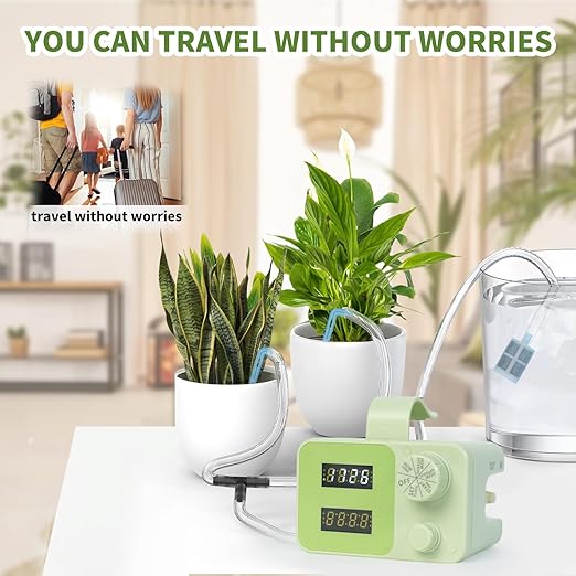 Automatic Plant Watering System for Indoor Plants,Smart Self Watering System for 15 Potted Plants, Automatic Drip Irrigation Kit Programmable Water with Timer (for 15 Potted Plant)