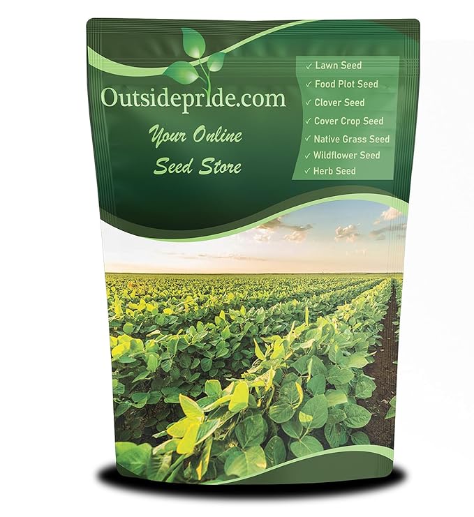 Outsidepride Soybean Seeds - 50 lbs High-Protein & High Yield Heirloom Variety Soy Beans, Ideal for Oil Processing, Forage, Animal Food Plots, & Wildlife Feed for Poultry & Other Farm Animals