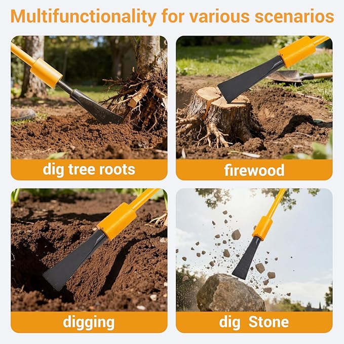 55 Root Cutting Tool Retractable Tree Root Cutter Heavy Duty Tree Stump Remover Tamping Bars Garden Remover Tool for Hole Digging Bamboo Roots Rocks Shrubs Bushes Stumps