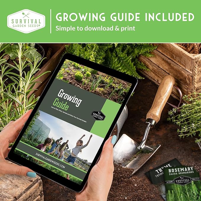 Home Garden Vegetable Seeds 30 Variety Pack – Heirloom Seed Vault Kit for Planting Non-GMO Vegetables, Herbs, Fruit – Emergency Preparedness Survival Food Grow Kit – Survival Garden Seeds (18,500+)