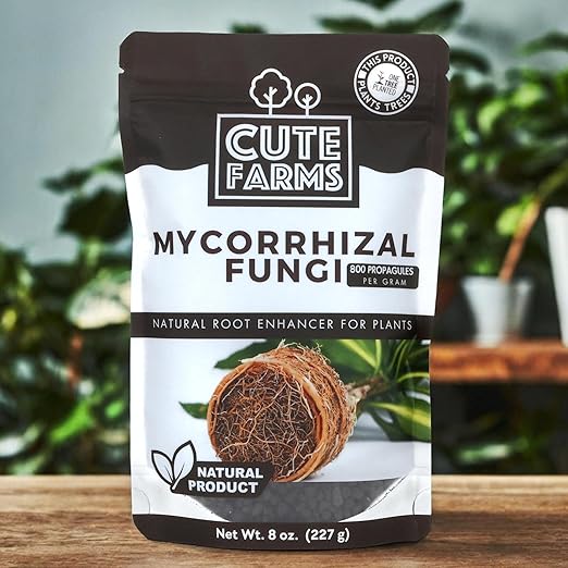 Mycorrhizal Fungi - Root Growth Booster, Enhances Nutrient Uptake & Plant Health, Ideal for Houseplants, Garden Transplants, Raised Beds, and Soil (8 Ounces) Cute Farms