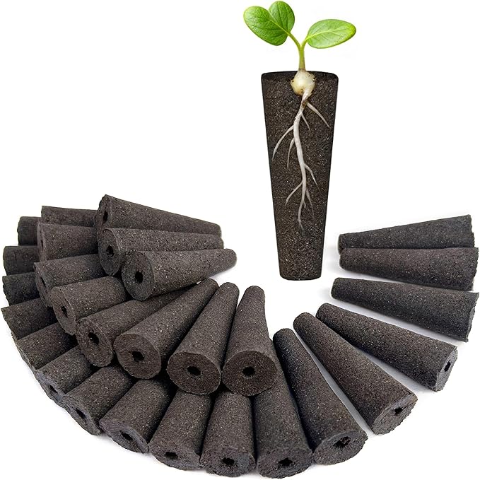 Grow Sponges 60 Pack, Hydroponics Replacement Root Growth Sponges Compatible with Aero Garden iDOO and Most Other Brands,Sponge for Hydroponic Indoor Garden System
