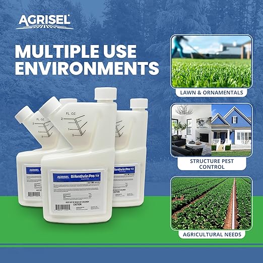 Agrisel Bifenthrin Pro 7.9, Insect Control, Safe for Plants & Crops, Insecticide, Effective Against 125+ Insects, Includes 3-Pack of Agrisel Protective Gloves, 1 Gallon