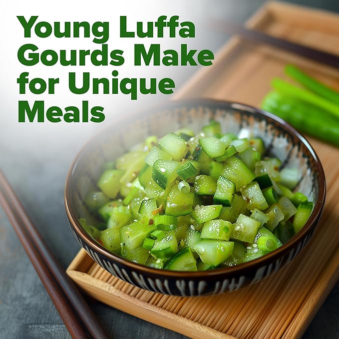 HOME GROWN Non GMO Luffa Seeds (Luffa aegyptiaca) 40 Heirloom Loofah Gourd Seeds for Planting High Germination Rate - Make Sponges or Harvest Young Loofahs for Eating