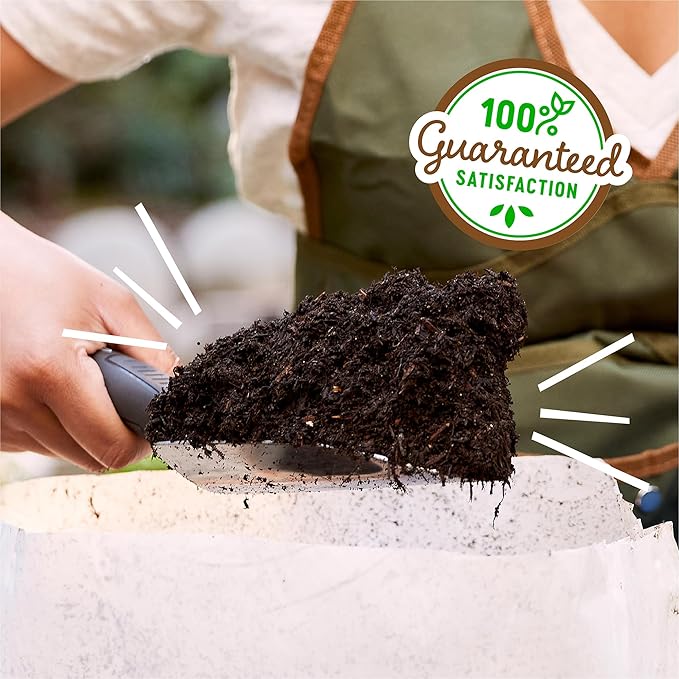 Back to The Roots 100% Organic Raised Bed Soil, Fills 8' x 4' Garden Bed, 60 cu ft, Made in USA, Peat-Free