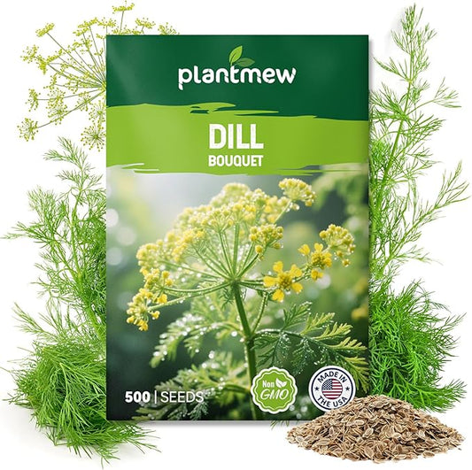 Bouquet Dill Seeds for Planting - 500+ Heirloom, Non-GMO Seeds - Herb Seeds Packet for Plating Home Garden, Herb Garden - Indoor/Outdoor, Easy to Grow