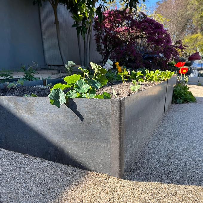 Edge Right - Raised Garden Bed Kit - COR-Ten Steel (8" COR-Ten Steel, 4 FT x 4 FT)