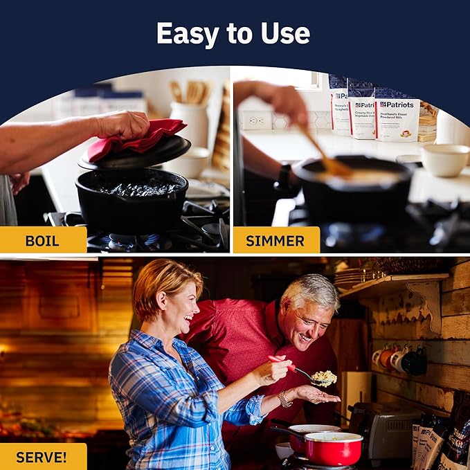 4Patriots Emergency Starter Food Kit: Emergency Food Supply Designed to Last 25 Years, 88 Servings