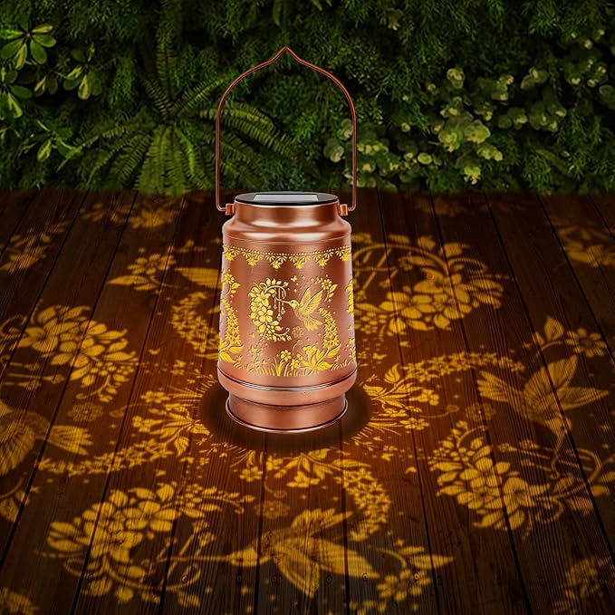 Hummingbird Solar Lanterns Outdoor Waterproof - Wxiben Hummingbird Gifts for Women Mom Grandma, Birthday Christmas Mother's Day Housewarming Gifts, Humming Bird Decor Solar Lights for Tabletop Lawn