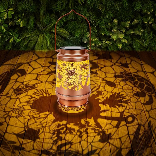 Sea Turtle Gift for Women - Sea Turtle Solar Lanterns Outdoor Waterproof, Turtles Garden Decor Hang LED Solar Lights, Mom Grandma Ocean Animal Lovers Christmas Mother's Day Housewarming Gifts