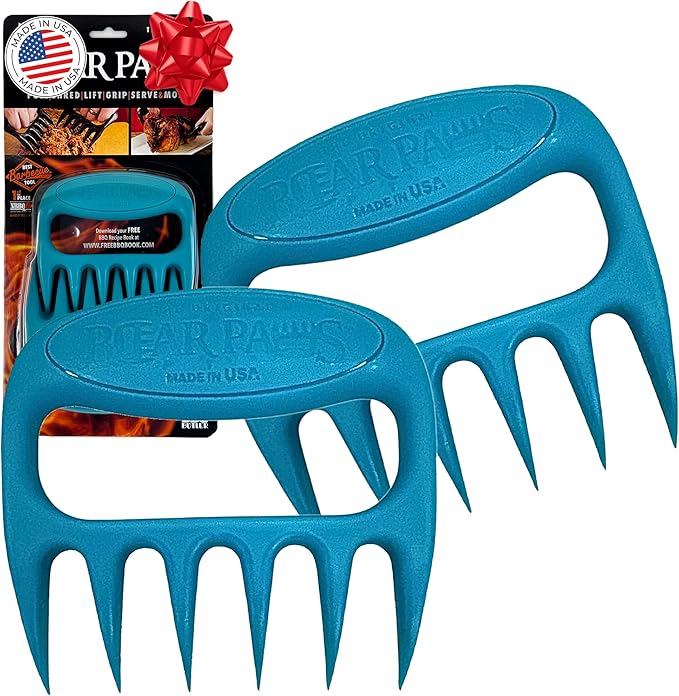 The Original Bear Paw Meat Shredder - Claws for Shredding Pork, Chicken & Any Meat (Teal)