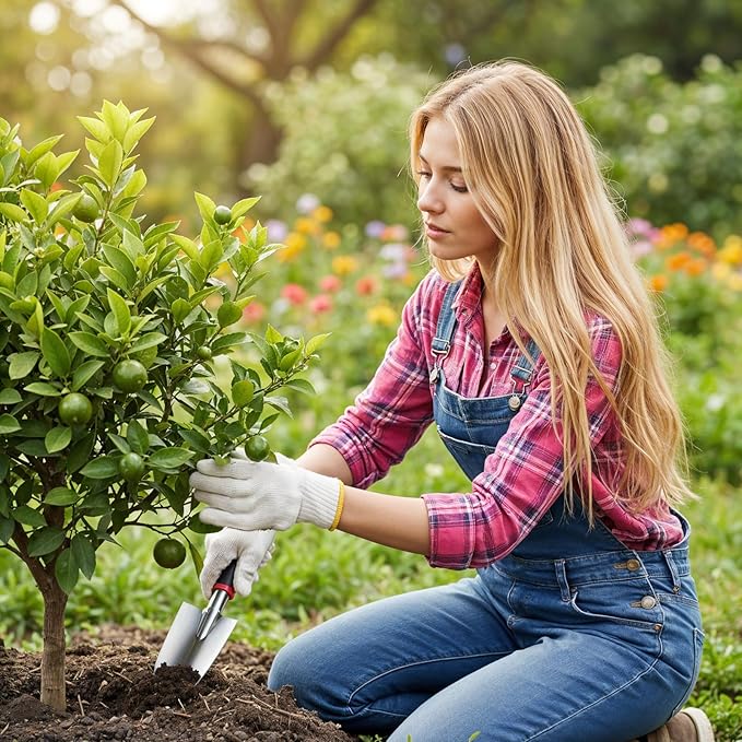 Product Image Garden Shovel Aluminum Alloy Heavy Duty Trowel Garden Tool Small Shovels for Digging Metal Hand Trowel Spade with Soft TPR Handle for Lawn Yard Farm Home Shop Planting(8 Pcs)