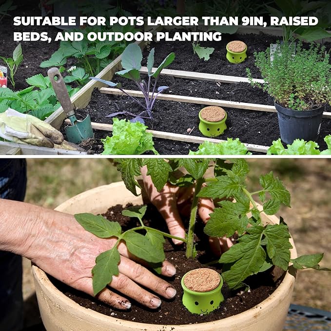 KGZZIZI 4 Pcs Self Watering Terracotta Globes. Large Olla Planter Inserts. Plant Lover Gifts