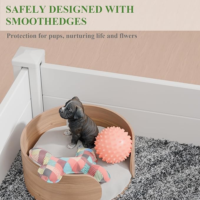 Casaphoria Raised Garden Bed, Plastic Planter Box with Open Bottom, 35.5" x 12" x 12" for Fruits, Vegetables, Herbs & Flowers, Perfect for Outdoor Gardening