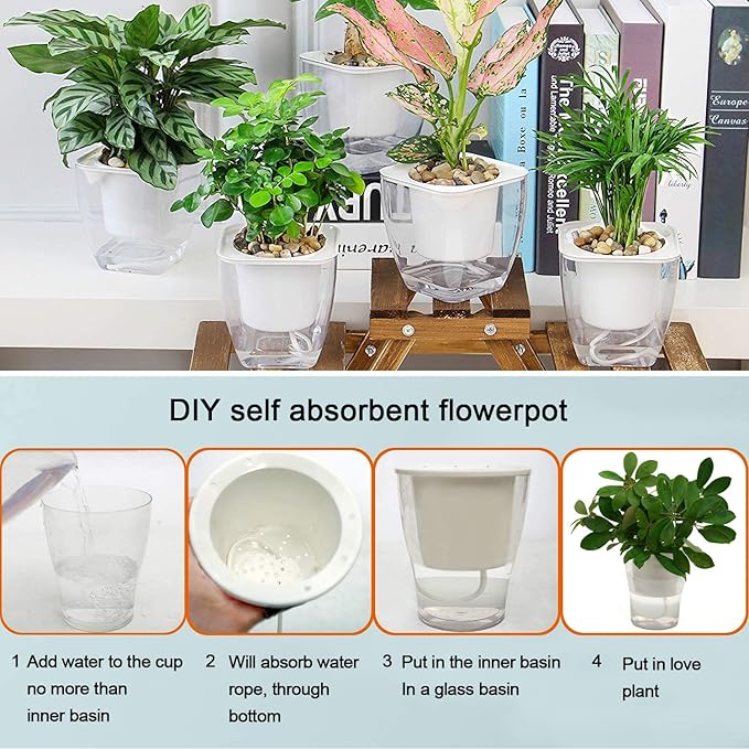 Augshy 1/4 Inches Self Watering Wick Cord String, Cotton Rope for DIY Plant Automatic Watering Device (70 Feet)