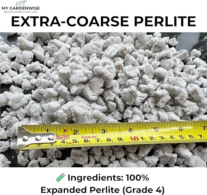 Perlite for Plants, Extra Coarse Grade 4 Horticultural Perlite, Organic Perlite for Gardening Indoor & Outdoor, Made in USA (15 quarts)