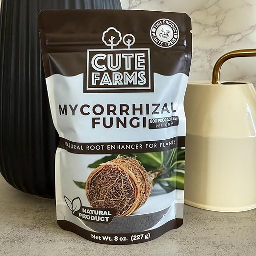 Mycorrhizal Fungi - Root Growth Booster, Enhances Nutrient Uptake & Plant Health, Ideal for Houseplants, Garden Transplants, Raised Beds, and Soil (8 Ounces) Cute Farms