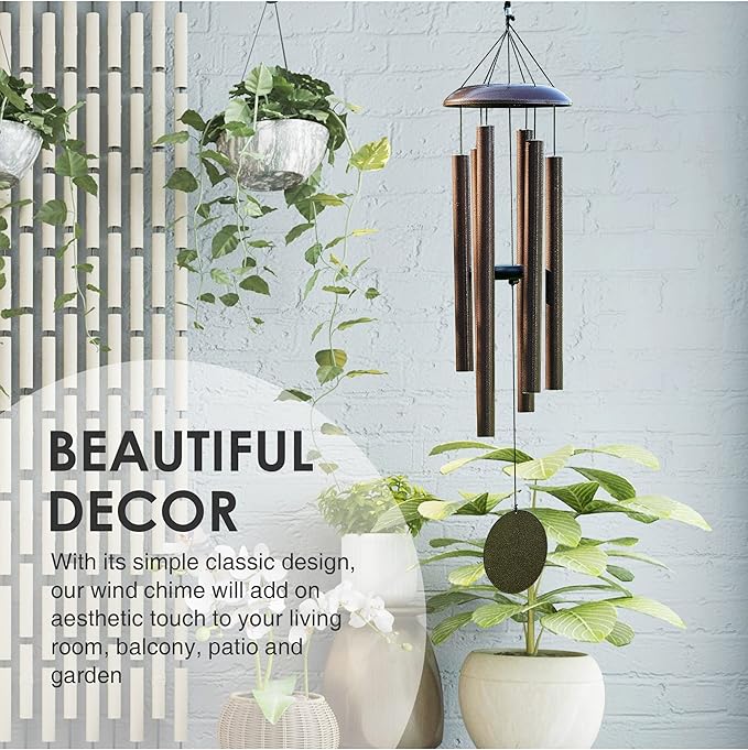 Wind Chimes for Outside Deep Tone - 38'' Wind Chimes Outdoor Clearance, Deep Tone, Windchimes Outdoors, Memorial Gift, Sympathy Gift, Garden Patio, Home Décor, Bronze