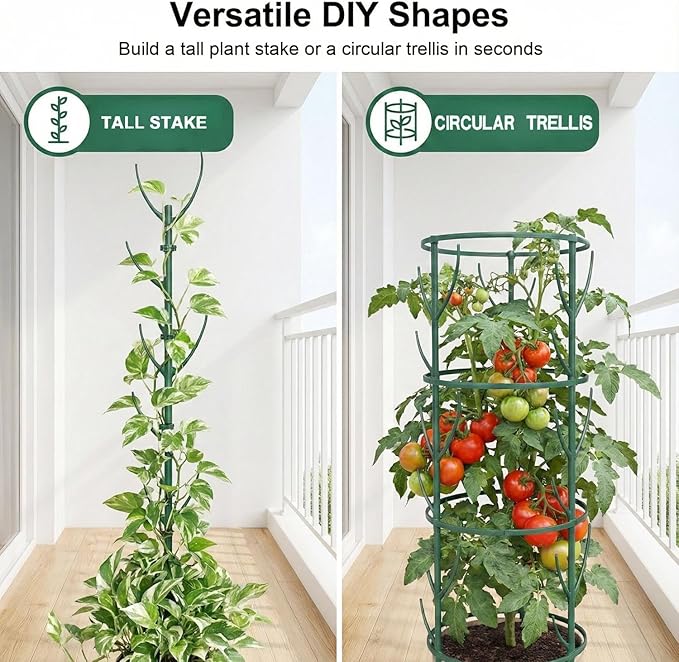 Monstera Plant Support Stakes Indoor - 20-Pack Stackable Tall Plant Sticks for Climbing Plants Stem Support - Durable Trellis Garden Poles for Outdoor Gardening