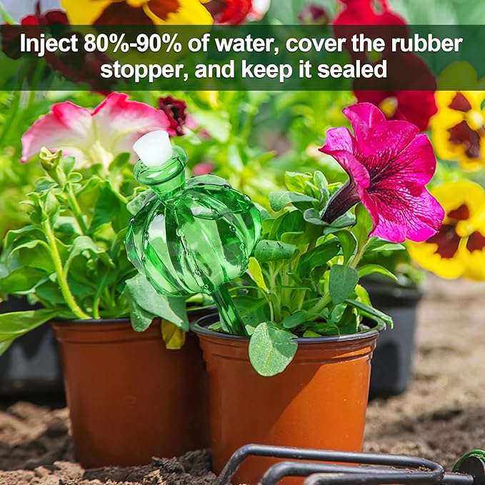 Self Watering Planter Insert. Plant Watering Devices. Plant Watering Bulbs. 4-PCS Plant Watering Globes. Green Colors Cactus Shape Self Watering Globes Medium Size. Plant Lover Gifts