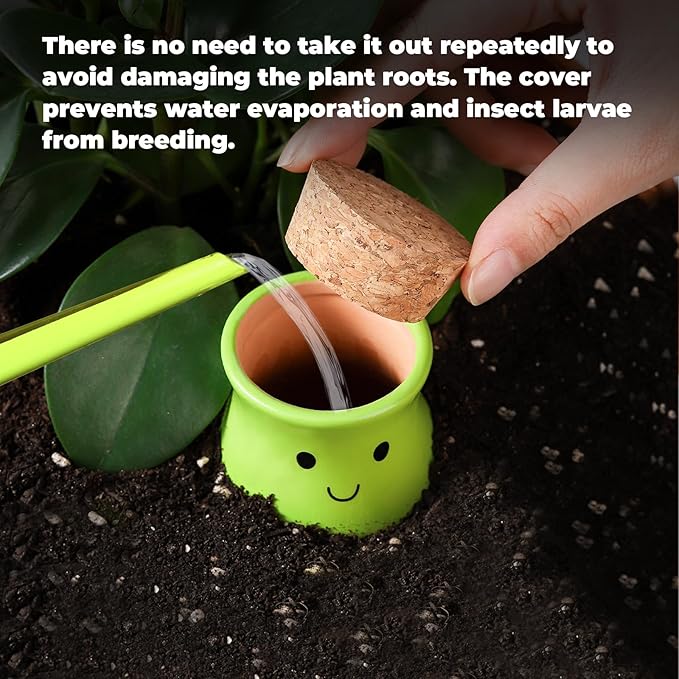 KGZZIZI 4 Pcs Self Watering Terracotta Globes. Large Olla Planter Inserts. Plant Lover Gifts