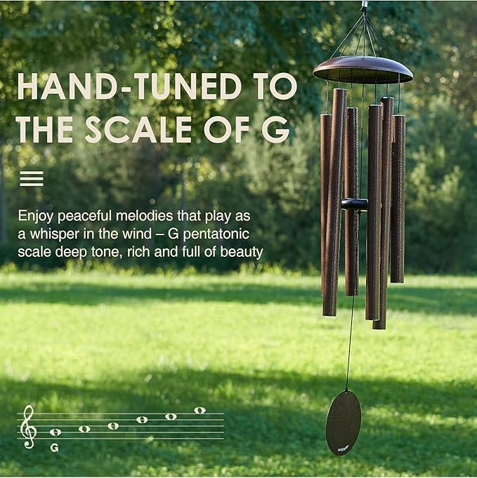 Wind Chimes for Outside Deep Tone - 38'' Wind Chimes Outdoor Clearance, Deep Tone, Windchimes Outdoors, Memorial Gift, Sympathy Gift, Garden Patio, Home Décor, Bronze