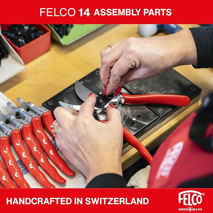 Felco F 14 Pruning Shears – 7.1" Garden Clippers for Small Hands with Bypass & Anvil Blades | Hand Pruners for Gardening | Garden Tool Cutter with Forged Alloy Steel Build, Lightweight Swiss Design