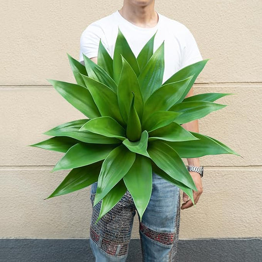 Ttranewsoo Artificial Agave Plants,Large UV Resistant Fake Agave Planters for Indoor and Outdoor Decorating Artificial Plants for Outdoors Fake Plants(1Pack, 28")