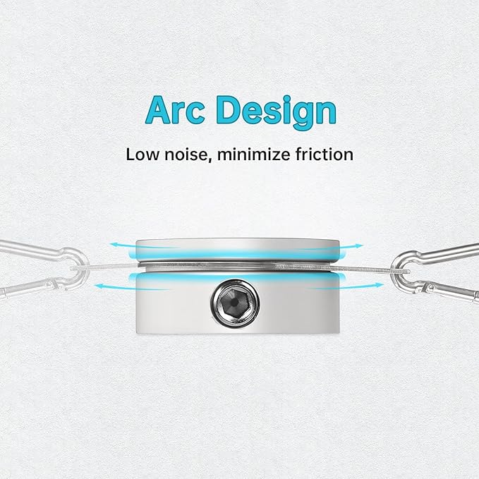 Anovo Flag Pole Rings, Flagpole Rings Aluminum Alloy 360° Rotating Anti Wrap Flag Mounting Spinning Ring Clips for 1.75-2.02 Inch Diameter Flagpole (2 Inch -Pack of 2, Matte Silver)