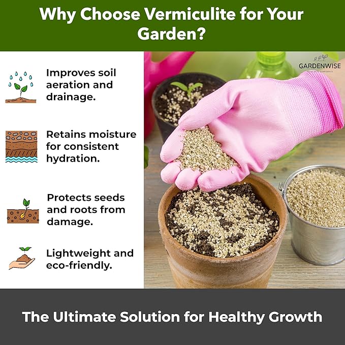 Organic Coarse Vermiculite for Indoor Gardening Plants and Mushrooms – Enhances Soil Aeration, Seed Germination, Rooting Cuttings – Small Packages and Bulk (Vermiculite Grade 4 – Coarse, 3 qt)