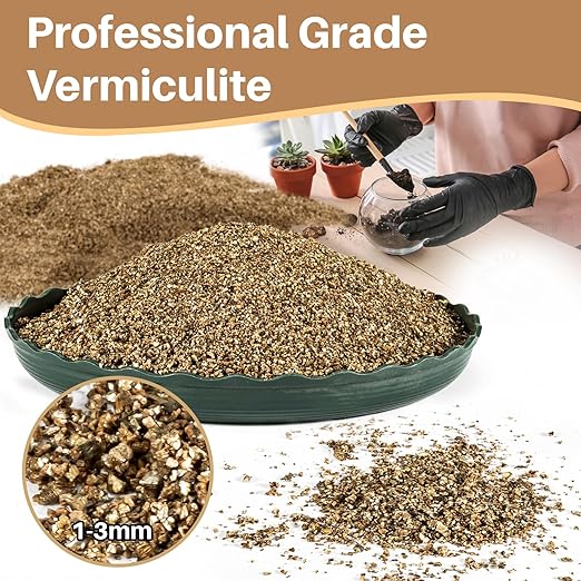 Sukh 14.6OZ Vermiculite - Organic Vermiculite for Gardening Plants Fine Horticultural Soil Amendments Bulk Additive Perfect Potted and Garden Professional Grade 1-3mm