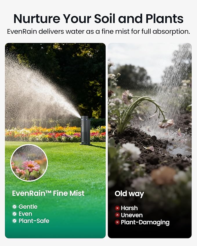 Aiper IrriSense 2 Smart Irrigation System, 4-in-1 Multi-Zone Watering Device with App Control, Smart Scheduling, and Rain Sensor for Lawns up to 4,800 sq.ft.