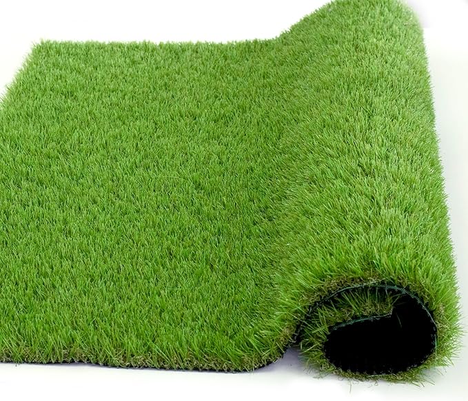 Artificial Grass Rug Outdoor Indoor 11FTX79FT Fake Grass Carpet Green Synthetic Grass Pet Turf Realistic Faux Grass Rug with Drain Holes for Garden Lawn Landscape Balcony Home Decor Patio