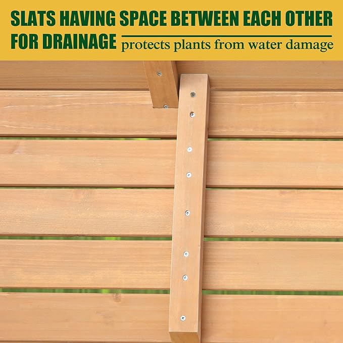 6 x 3 x 2FT Raised Garden Bed with Legs, Large Outdoor Elevated Wood Planted Box with Liner for Vegetable Flower, Backyard and Patio, Natural