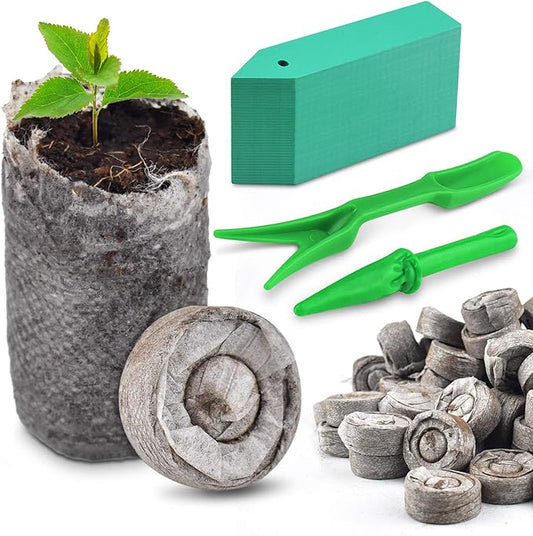 PACETAP 100 Pcs 40mm Peat Pellet Seed Starter Soil, Compressed Seed Fertilizer Nutrient Soil Block, Germination Seedling Pods for Growing Herbs, Plant, Flowers, Vegetables