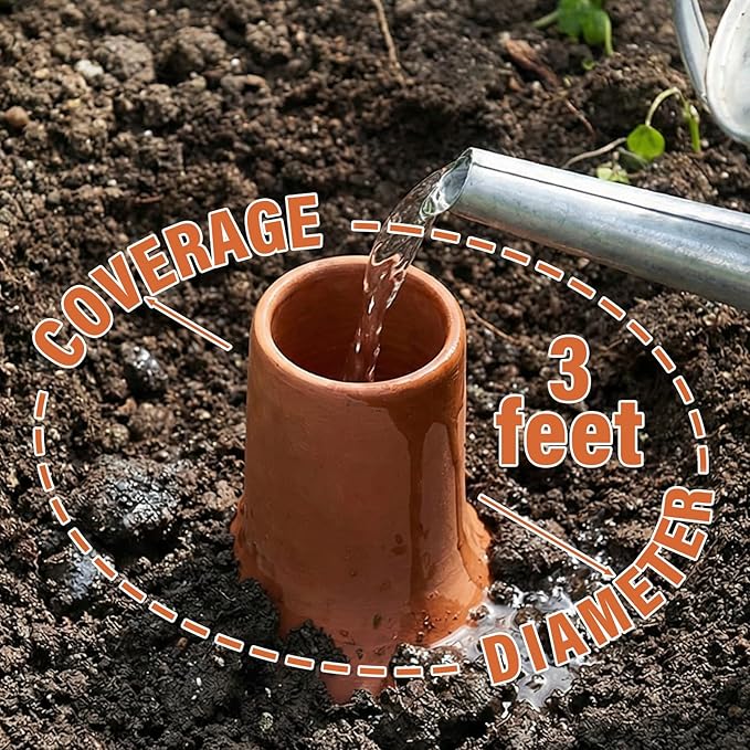 68 oz Large Olla Terracotta Self Watering Pots Terracotta Globes Clay Watering Pot with Lid Garden Irrigation Planter Insert Clay Pot Plant Waterers for Raised Beds Outdoor Indoor Plants