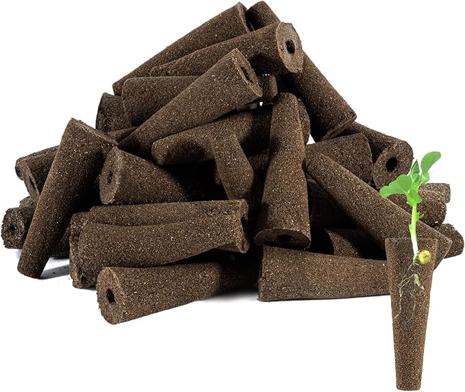 MAQIHAN 50 Grow Sponges for Hydroponics - Seed Pods for Garden Seed Starter Pods Growing System Plant for Seed Plugs Garden Cube Sponges Replacement