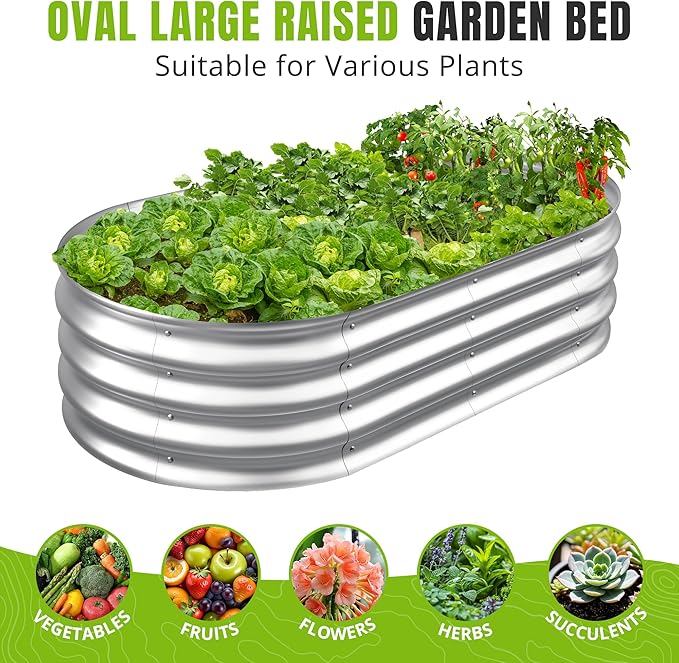 Sponvatt Raised Garden Bed (6x3x1 Ft)