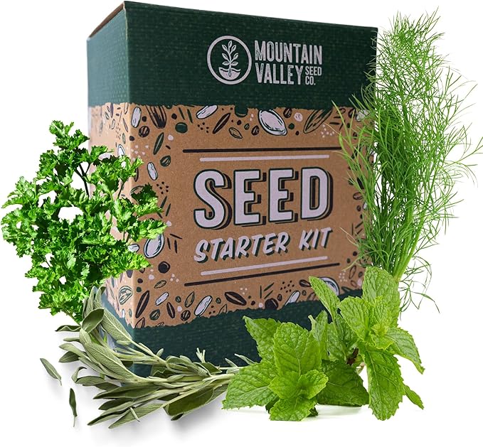 Culinary Indoor Herb Garden Starter Kit | Deluxe Herb Seeds | 12 Non-GMO Varieties | Grow Cooking Herbs & Spices | Seeds: Cilantro, Arugula, Thyme, Sage, Chives, Dill, Basil, More