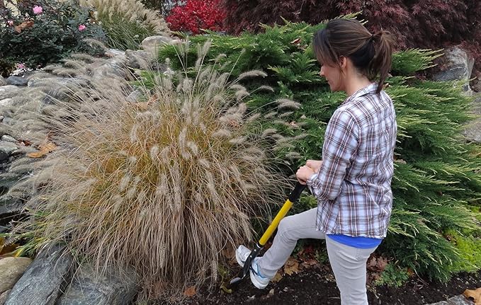 Spear Head Spade SHFD3 40" Lime Garden Spade Shovel - Gardening Shovel with a 9" x 11" Beveled Blade, Steel-Reinforced Fiberglass Long Handle & Cushioned D-Grip - Digging Spade for Planting