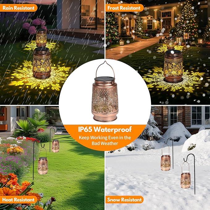 Solar Lantern Outdoor Waterproof Decorations Garden Decor, Christmas Birthday Gifts for Women, Mom, Grandma Decorative Garden, Yard, Patio, Lawn, Balcony Porch - Hummingbird