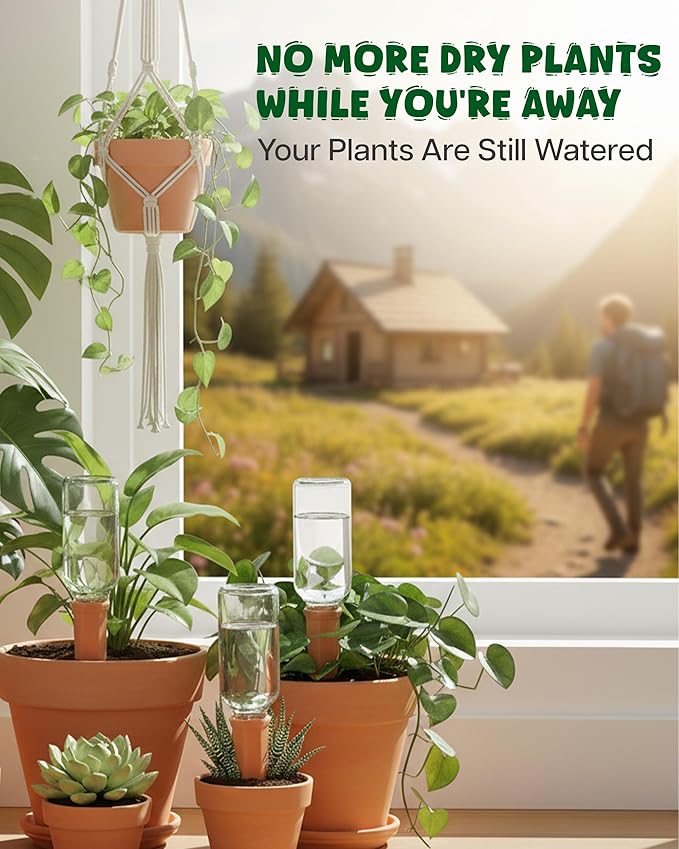 Plant Watering Devices, Self Watering Spikes, Self Watering Planter Insert, Terracotta Watering Spikes, Plant Watering Spikes, Vacation Plant Watering Devices, Water Plants While Away