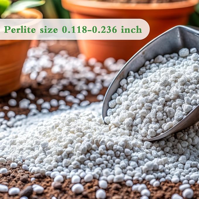 Organic Perlite for Plants, Enhances Soil Drainage and Aeration, Perfect Perlite for Plants Indoor & Outdoor, Horticultural Perlite for Gardening, Perfect for Potting Mixes, 2QT